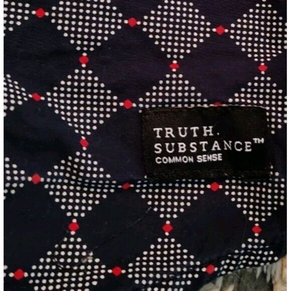 Truth Substance Common Sense Shirt Size 4X Shirt Button Diamond Pattern Cotton - Picture 8 of 13